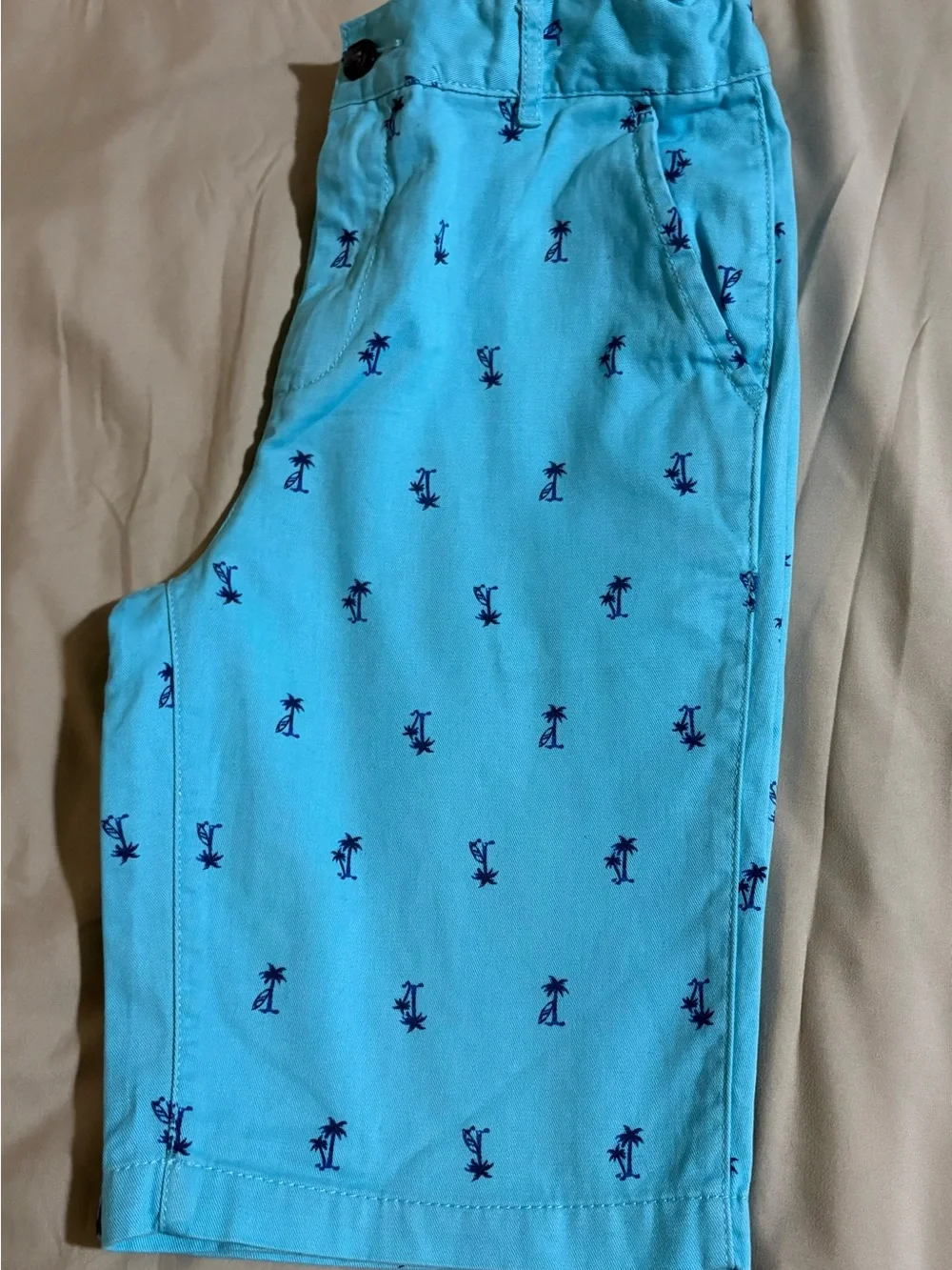 The Children’s Place Boys Blue Palm Tree Print Chino Shorts Size 12 NWT